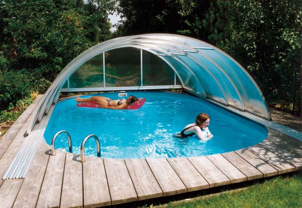 Schwimmbadüberdachung Sun Roof Classic 633 x 363 x 110 cm Schwimmbadüberdachung Sun Roof Classic 633 x 363 x 110 cm