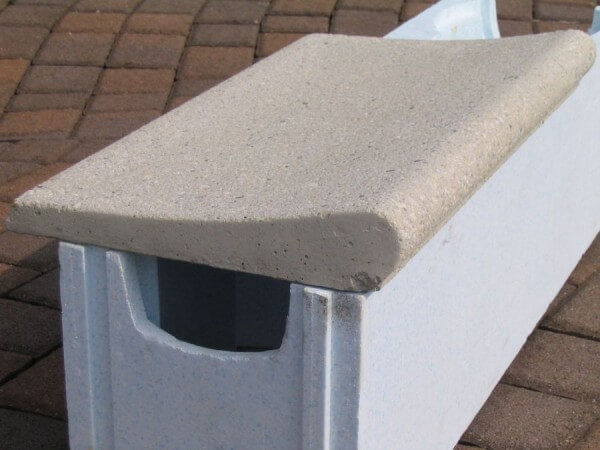 Beckenrandsteine für Ovalbecken 4,50 x 3,00 m grau Welle