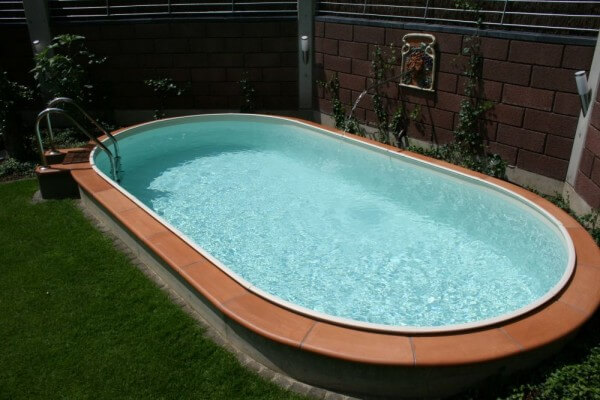 Ovalbecken Swim 150 cm tief 0,8 mm sandfarben