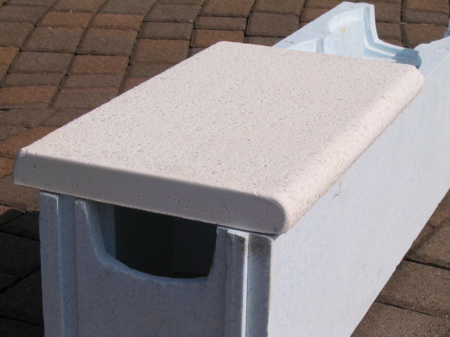 Beckenrandsteine weiss linear Beckenrandsteine weiss linear