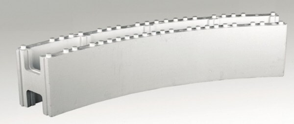 Styroporsystemstein Radienstein 118 x 25 x 30 cm P40 150 cm Radius