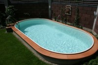 Ovalbecken Swim 150 cm tief 0,8 mm sandfarben Ovalbecken Swim 150 cm tief 0,8 mm sandfarben